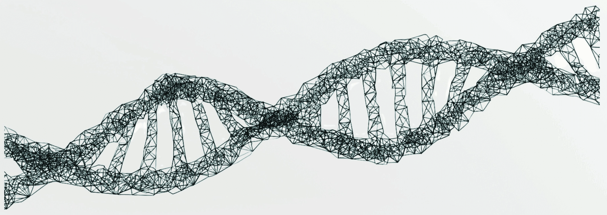 DNA double helix representing human evolution and AI for science discovery